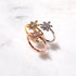 Tortue | Or Vermeil | Bague tortue de mer en diamant CZ